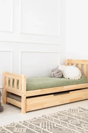 Lit 90x190 sommier et tiroir inclus Adeline Bois Top Vente