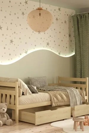 Lit 90x200 sommier et tiroirs inclus David Bois Produit De Marque