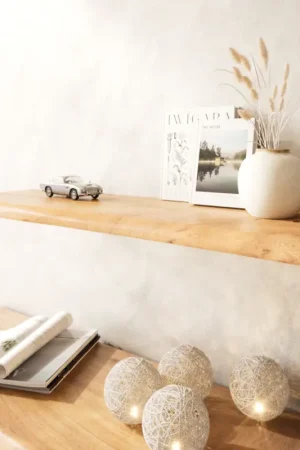 Étagère-muraleLive-Edge 100 cm acacia nature bord d'arbre massif Produit De Marque