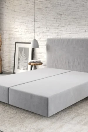 Nouvelle Collection Cadre de sommierDream-Well 160x200 Microfibre Gris