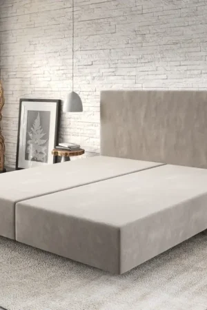 Nouvelle Collection Cadre de sommierDream-Well 180x200 Microfibre Beige