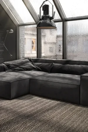 Meilleure Vente Canapé d'angleSirpio XL 270x170 cm Microfibre Noir Recamiere variable