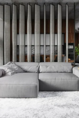 Petit Prix Canapé d'angleSirpio XL 270x170 cm Microfibre Gris Recamiere variable