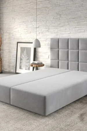 Cadre-de-sommierDream-Fine 140x200 Microfibre Gris Vente Directe