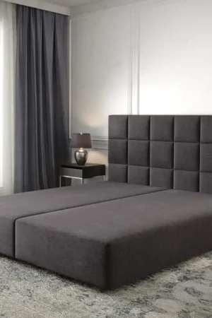 Cadre-de-sommierDream-Fine 180x200 Microfibre Noir Authentique