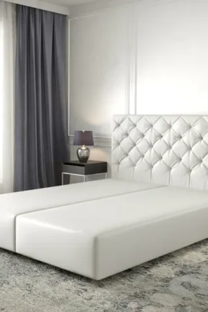 Cadre-de-sommierDream-Great 140x200 Cuir synthétique Blanc Expédié Aujourd'hui