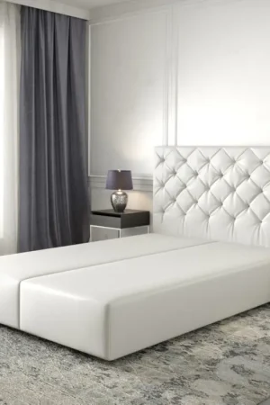 Dernier Modèle Cadre-de-sommierDream-Great 160x200 Cuir synthétique Blanc