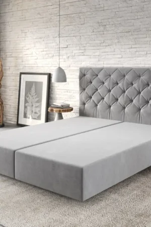 Cadre-de-sommierDream-Great 160x200 MicrofibreGris Satisfait Ou Remboursé