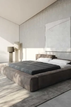 Sommier-rembourréKalinea 180x200 cm microfibre taupe vintage Authentique