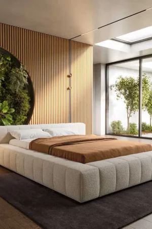 Sommier-Espazio 140x200 cm Bouclé Crème-Blanc avec espace de rangement Top Vente
