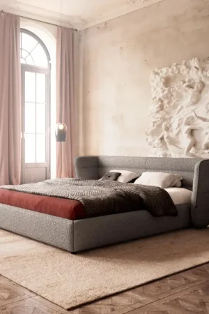 Prix Cassé Sommier rembourréSimea 180x200 cm Bouclé Gris Argenté