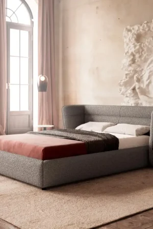 Produit De Marque Sommier rembourréSimea 140x200 cm Bouclé Gris Argenté