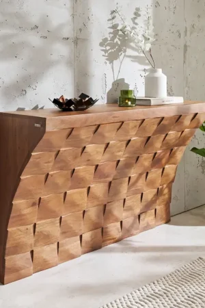 ConsoleEremos 120x35 cm acacia naturel Jusqu'à Épuisement Des Stocks