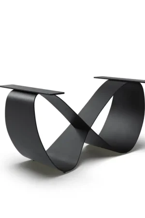 Nouvelle Collection Cadre-de-tableInfinity métal noir pour table à rallonges de 180-300 cm
