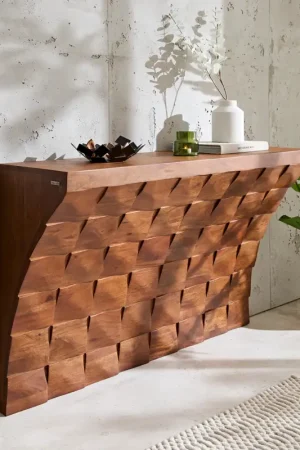 Solde ConsoleEremos 120x35 cm acacia brun