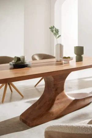 Table-à-manger Yalta 220x95 cm en acacia naturel massifJalta 220x95 cm Akazie Natur massiv Quantité Limitée