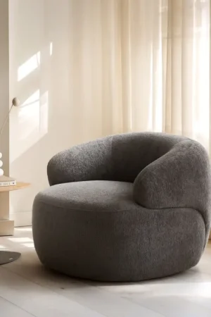 Vente Flash Fauteuil-loungeNova 88 x 88 cm Bouclé Soft boue