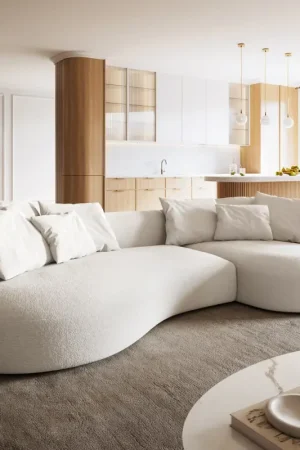 Expédié Aujourd'hui Canapé-CanapéEdina 330x170 cm Bouclé Soft Beige