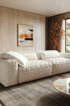 Remise Grand canapéFreestyle Icon 280x110 cm Bouclé beige doux