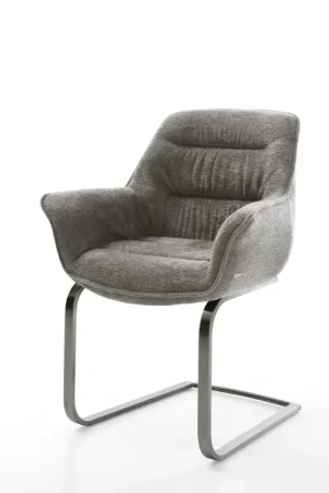 CantileverKaira-Flex bouclé doux couleur boue pied cantilever plat grafiete Soldes