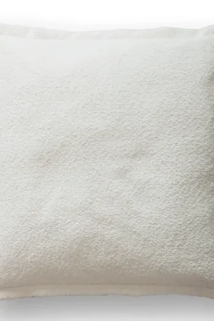 Coussin-à-lancerSirpio 70x70 bouclé blanc crème Petit Prix