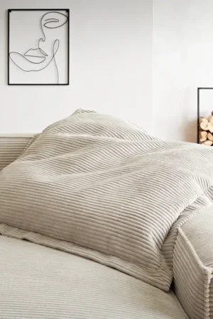 Coussin-à-lancerSirpio 70x70 velours côtelé beige Achetez Aujourd'hui