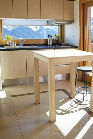 Table de Bar carrée Hévéa 85x85x105cm HELENA Affaire À Saisir