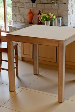 Promotion Saisonnière Table de bar hévéa 90cm OLGA