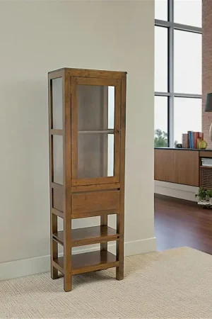 Prix Cassé Etagère 1 porte 1 tiroir hévéa 160cm OLGA