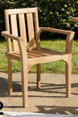 Fauteuil de jardin en teck (lot de 2) SUMMER Offre Limitée