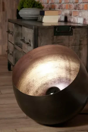 Acheter En Ligne Lampe à poser industrielle cloche noire XL TRIBECA