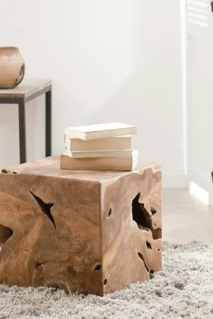 Cube en bois de teck POLO Acheter Direct