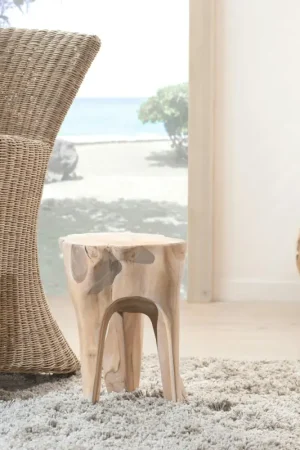 Offre Limitée Tabouret rond en teck POLO