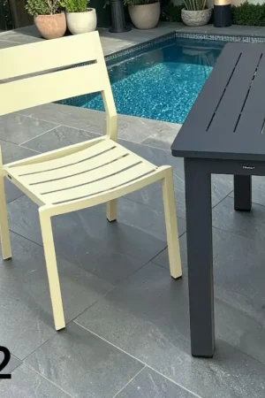 Satisfait Ou Remboursé Chaise de jardin en aluminium jaune tendre (lot de 2) STOCKHOLM