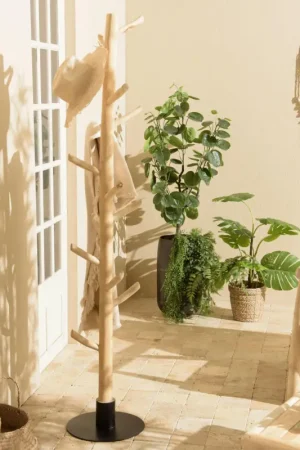Porte-manteau arbre teck naturel MANAK Bon Plan