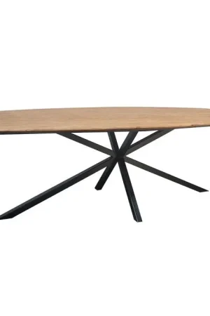 Soldes Grande table à manger en bois de teck recyclé 280 cm DEPOK