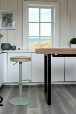 Tabouret de bar réglable métal vert (lot de 2) LEEDS Usine Directe