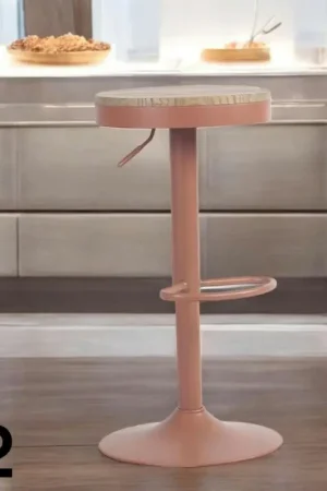 Tabouret de bar réglable métal terracotta (lot de 2) LEEDS Commande En Gros
