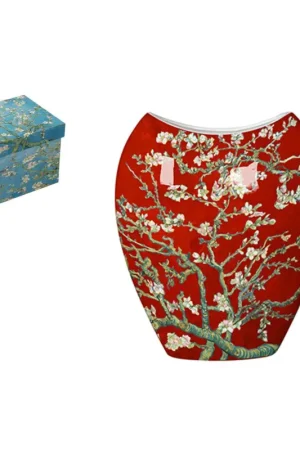 Paiement Sécurisé Vase rouge Amandier en fleurs Van Gogh H25 cm