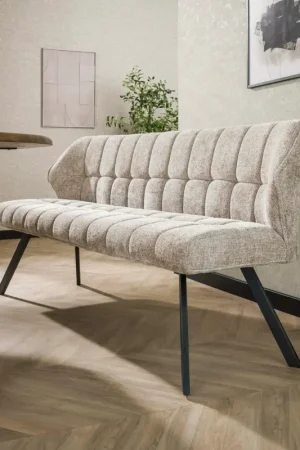 Banc de table en velours texturé sable 180 cm MELBOURNE Marque
