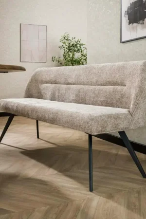 Prix Cassé Banquette de salle à manger en velours texturé sable 180 cm MELBOURNE