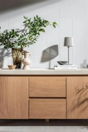 Nouvelle Collection Buffet moderne 2 portes, 2 tiroirs TREVI