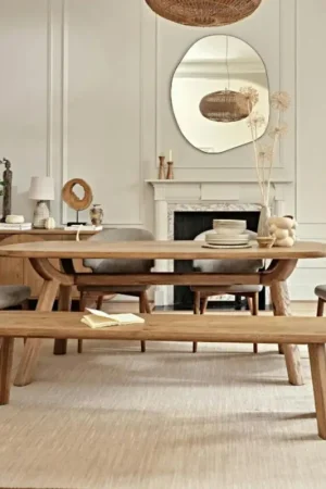 Banc en chêne massif 180 cm KYOTO Meilleure Vente