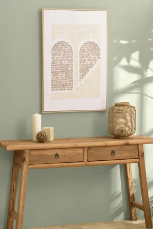 Nouvelle Collection Tableau décor arches broderie coton 63 x 93 cm