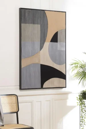Tableau design formes géométriques superposées 83 x 123 cm Expédition Rapide