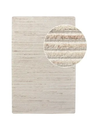 Tapis blanc ivoire en laine tuftée main 160x230 cm FEZ Remise