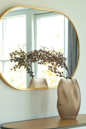 Quantité Limitée Miroir ovale avec cadre doré 50x80 cm SEOUL