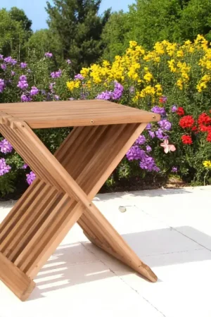 Promotion Tabouret en bois de teck MENDOZA