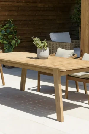 Haute Qualité Table de jardin acacia naturel 200 cm BAHIA