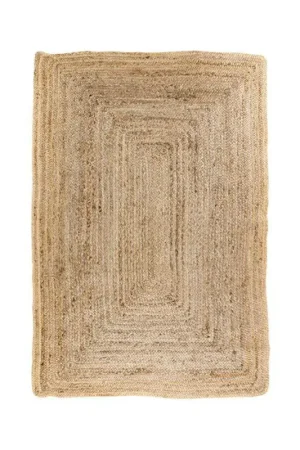Retour Gratuit Tapis en jute tressée - format rectangulaire, esprit bohème FEZ